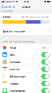 iPhone Speicher verwalten